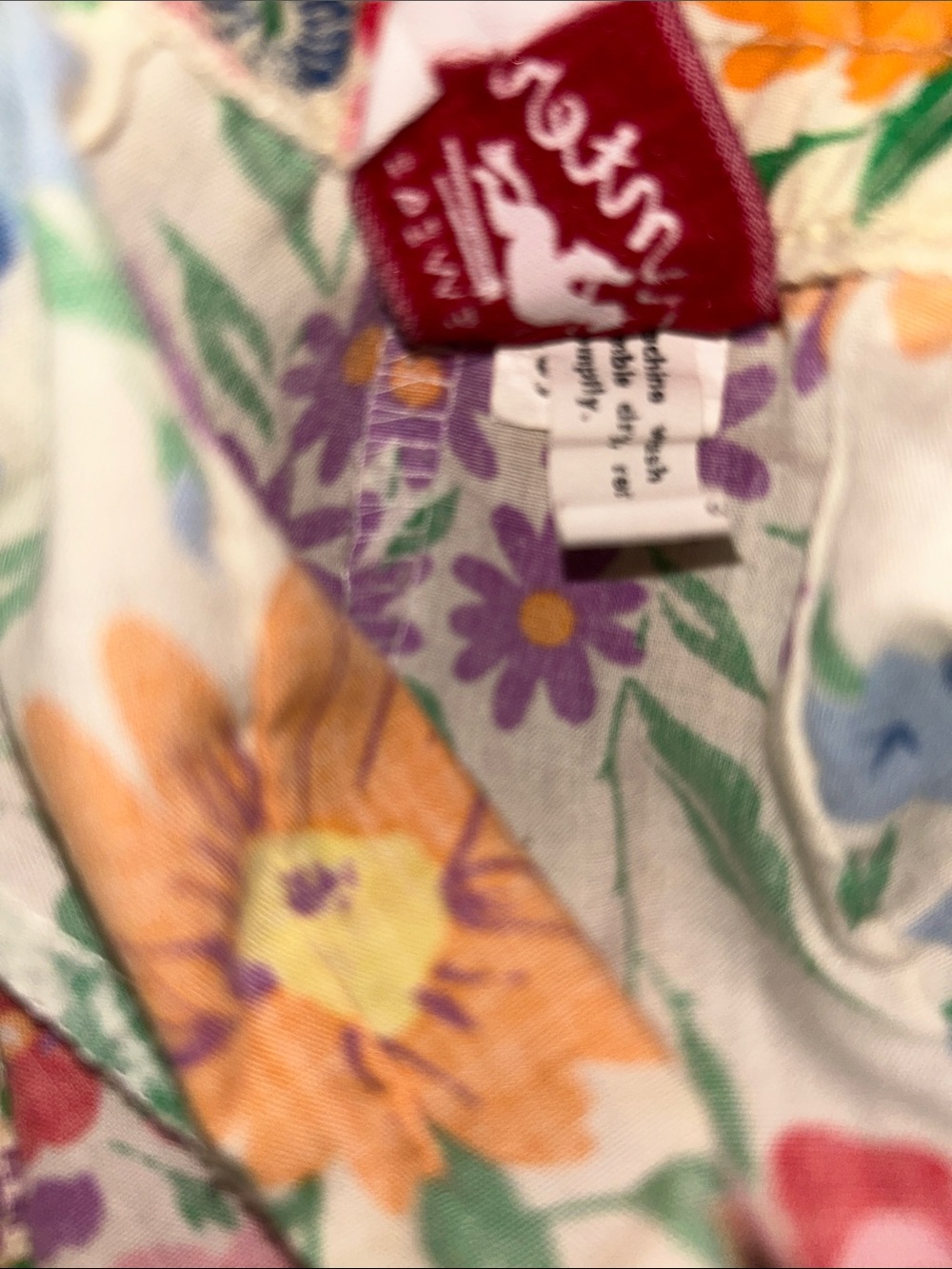 HUnter Vintage  White Floral A-Line Skirt with Multicolor Print size 6 - Picture 12 of 12